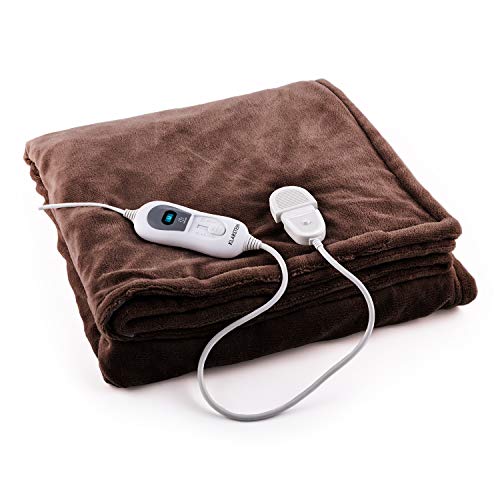 Klarstein Dr. Watson - Manta eléctrica, Potencia de 120 W, 3 Niveles, Temporizador, Apagado automático, Temperatura 35-45 °C, Apto Lavadora, Microfibra, Mando extraíble, 180 x 130 cm, Marrón Klarstein Dr. Watson - Manta eléctrica, Potencia de 120 W, 3 Niveles, Temporizador, Apagado automático, Temperatura 35-45 °C, Apto Lavadora, Microfibra, Mando extraíble, 180 x 130 cm, Marrón