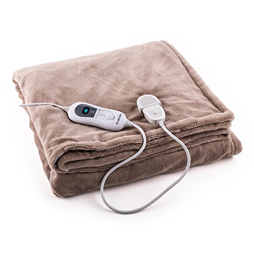 Klarstein Dr. Watson XXL - Manta eléctrica, Frazada eléctrica, Calentador de Cama, 200 x 180 cm, 120 W, 3 Temperaturas, Función Temporizador, Apto Lavadora, Microfibra, Beige Klarstein Dr. Watson XXL - Manta eléctrica, Frazada eléctrica, Calentador de Cama, 200 x 180 cm, 120 W, 3 Temperaturas, Función Temporizador, Apto Lavadora, Microfibra, Beige