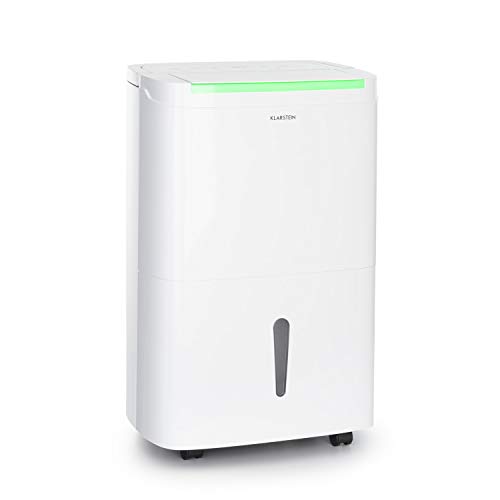 KLARSTEIN DryFy Connect - Deshumidificador de Aire, Humedad deseada Regulable, Función oscilación, WiFi, Filtro de carbón Activo, 360 m³/h, 35-45 m², Depósito Agua 7 L, Rendimiento 40 L/día, Blanco KLARSTEIN DryFy Connect - Deshumidificador de Aire, Humedad deseada Regulable, Función oscilación, WiFi, Filtro de carbón Activo, 360 m³/h, 35-45 m², Depósito Agua 7 L, Rendimiento 40 L/día, Blanco