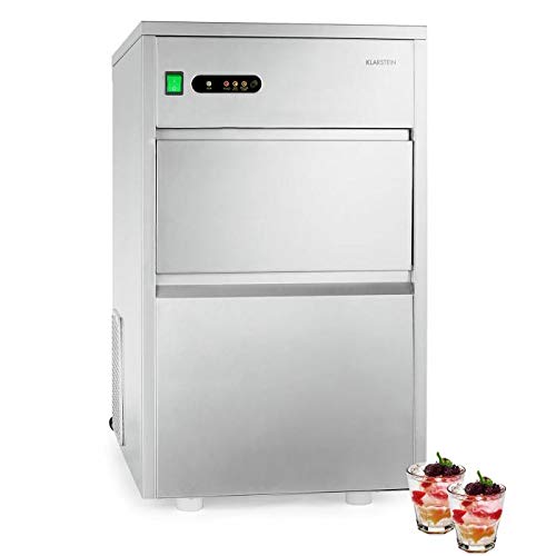 Klarstein Powericer Premium Edition XXL - Maquina de hielo industrial, Fabricadora de cubitos, Capacidad 25kg/24 hs, 160Q Potencia, Revestimiento anti-olores, Pala incluída, Depósito 6kg Klarstein Powericer Premium Edition XXL - Maquina de hielo industrial, Fabricadora de cubitos, Capacidad 25kg/24 hs, 160Q Potencia, Revestimiento anti-olores, Pala incluída, Depósito 6kg