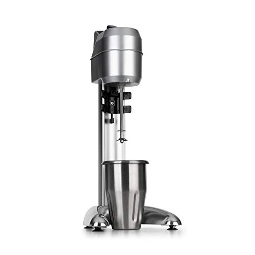 Klarstein Pro Kraftprotz Batidora para bedidas - 300W, capacidad 0.9 litros, agitador, batidora de leche y proteína, mezclador de bebidas, acero inoxidable, plata