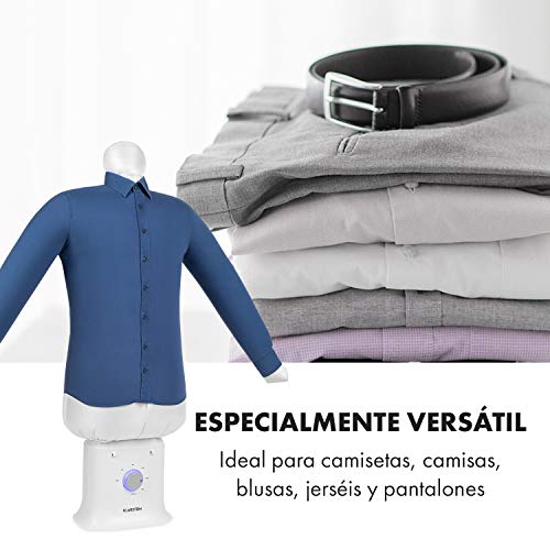 KLARSTEIN ShirtButler Deluxe Secadora y planchadora automática - 2 en 1: Secadora y planchadora, Calentador de Seguridad de 1250 W, tecnología HotAir Tension, Temporizador: 0-180 MIB. Nylon Oxford KLARSTEIN ShirtButler Deluxe Secadora y planchadora automática - 2 en 1: Secadora y planchadora, Calentador de Seguridad de 1250 W, tecnología HotAir Tension, Temporizador: 0-180 MIB. Nylon Oxford