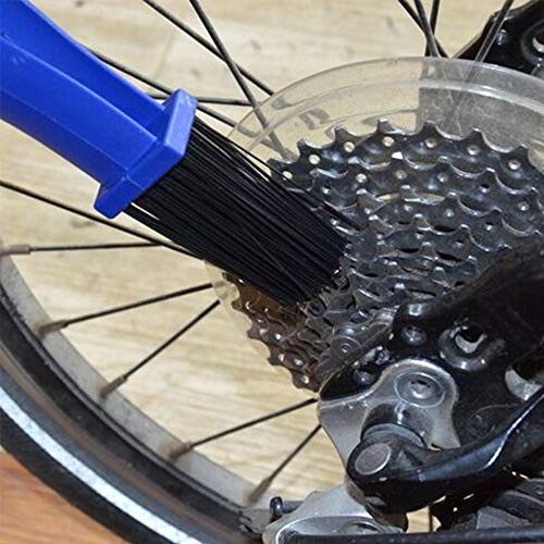 KLAS REMO Cepillo para Limpiar la Cadena de Las Moto Bicicleta Bici Herramienta Limpieza Engranajes, Cepillos Limpiador Moto Bici - Azul