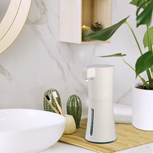 KLAS REMO Dispensador de Jabón Automático, Dispensador de Jabón de Espuma con Sensor Infrarrojo Sin Contacto para Baño,Cocina,Oficina,Hotel y Hospital 400ML - Beige KLAS REMO Dispensador de Jabón Automático, Dispensador de Jabón de Espuma con Sensor Infrarrojo Sin Contacto para Baño,Cocina,Oficina,Hotel y Hospital 400ML - Beige