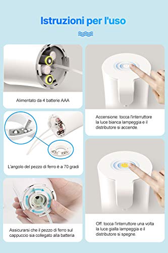 KLAS REMO Dispensador de Jabón Automático, Dispensador de Jabón de Espuma con Sensor Infrarrojo Sin Contacto para Baño,Cocina,Oficina,Hotel y Hospital 400ML - Beige KLAS REMO Dispensador de Jabón Automático, Dispensador de Jabón de Espuma con Sensor Infrarrojo Sin Contacto para Baño,Cocina,Oficina,Hotel y Hospital 400ML - Beige