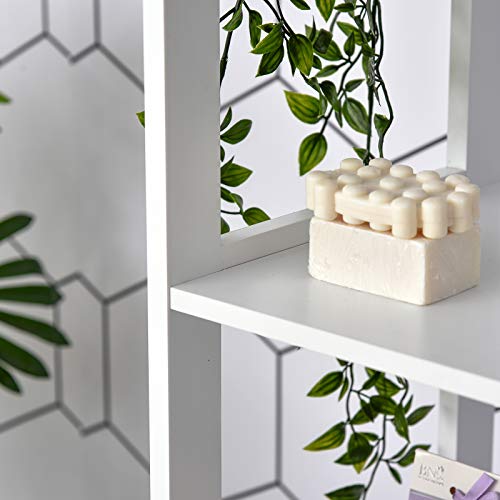kleankin Armario Alto de Baño Multiusos Mueble Columna 3 Estantes Abiertos y 2 Cajones de Almacenaje Diseño Antivuelco 30x30x144 cm Blanco kleankin Armario Alto de Baño Multiusos Mueble Columna 3 Estantes Abiertos y 2 Cajones de Almacenaje Diseño Antivuelco 30x30x144 cm Blanco