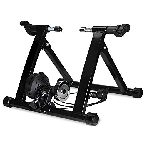 Klevsoure 26-28 Pulgadas Soporte de Rueda de Bicicleta Estación de Entrenamiento de Ejercicio de Ciclismo en Interiores Entrenador de Bicicleta Control de Alambre Soporte de Bicicleta Fitness (Negro)