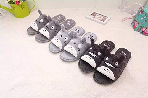 KLHDM Pantuflas Totoro Zapatillas De Felpa Invierno Damas Hombres Zapatillas Cálidos Caseros Casuales Interiores Antideslizantes Zapatillas,003,40/43