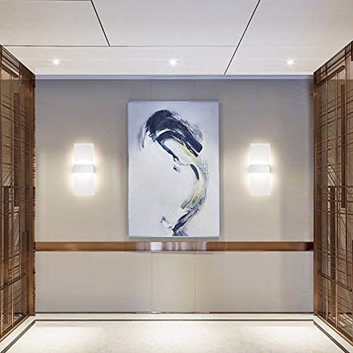 Klighten Lámpara de pared Interior 12W Moderna Apliques de Pared Blanco Natural 4000K perfecto para Salon Dormitorio Sala Pasillo Escalera(2 pack) Klighten Lámpara de pared Interior 12W Moderna Apliques de Pared Blanco Natural 4000K perfecto para Salon Dormitorio Sala Pasillo Escalera(2 pack)