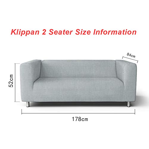 Klippan - Funda de sofá para sofá IKEA de 2 plazas Klippan Loveseat de repuesto, poliéster, color verde Klippan - Funda de sofá para sofá IKEA de 2 plazas Klippan Loveseat de repuesto, poliéster, color verde