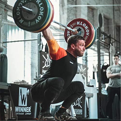 Klokov - Vendas para Rodilla, para Entrenamiento Crossfit, de Fuerza y con Pesas - Negro Klokov - Vendas para Rodilla, para Entrenamiento Crossfit, de Fuerza y con Pesas - Negro