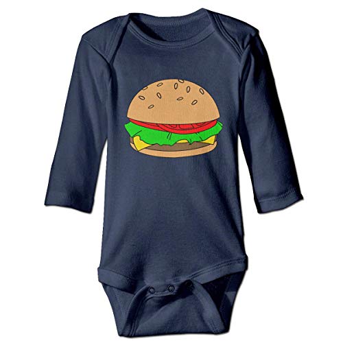 Klotr Mameluco Bebé, Burger Pijama de Algodón Mameluco Niñas Niños Pelele Mono Manga Larga Trajes