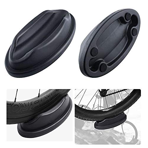 KLYNGTSK 2 PCS Soportes de Rueda Delantera de Bicicleta Antideslizante Bloque Elevador de Rueda para Estabilizar Bicicletas de Carretera, Bicic de Montaña, Entrenamiento de Ciclismo Indoor (Negro)