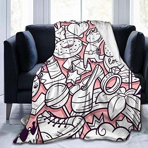 KNBNDB Franela de Felpa Mantas de Felpa Zapatos de Unicornio Corona Tacones de Helado Anillo de Caramelo en Rosa Gráficos Manta para un Mejor Trabajo Relajante Super Acogedor y Grueso Lavable 50x40in KNBNDB Franela de Felpa Mantas de Felpa Zapatos de Unicornio Corona Tacones de Helado Anillo de Caramelo en Rosa Gráficos Manta para un Mejor Trabajo Relajante Super Acogedor y Grueso Lavable 50x40in