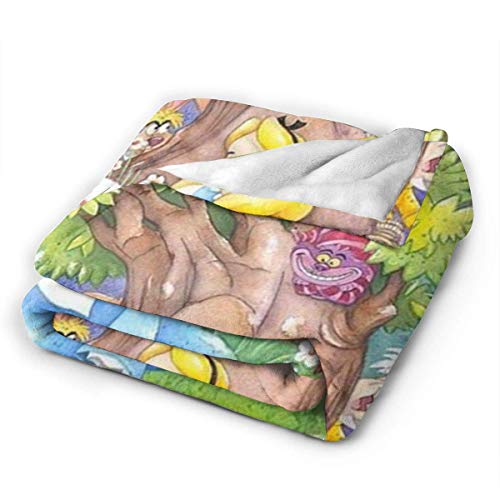 KNBNDB Manta Gruesa de Alicia en el país de Las Maravillas para el hogar, Dormitorio, Interior, Exterior, Camping, Mujeres, Hombres, niños, niñas, Regalos, 80x60 Pulgadas