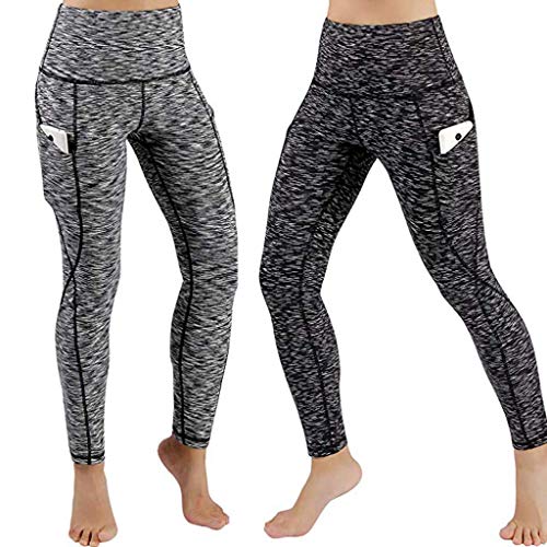 Kneris Mallas Push Up Mujer Leggins Deportivas Yoga Fitness Running Pilates Alta Cintura Transpirables con Bolsillos