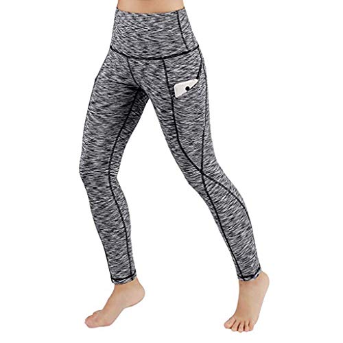 Kneris Mallas Push Up Mujer Leggins Deportivas Yoga Fitness Running Pilates Alta Cintura Transpirables con Bolsillos