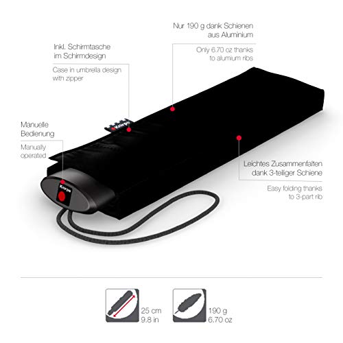 Knirps Paraguas Negro, 38.25