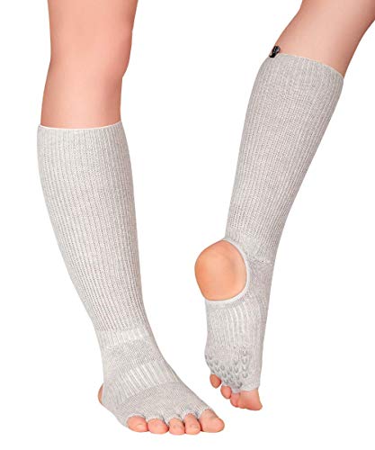 Knitido Plus Nodoka, Medias Abiertas Antideslizantes para Yoga y Pilates, para Mujer, Talla:35-38, Color:malva Knitido Plus Nodoka, Medias Abiertas Antideslizantes para Yoga y Pilates, para Mujer, Talla:35-38, Color:malva