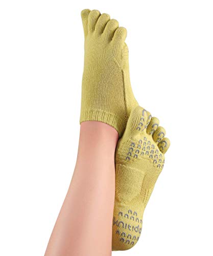 Knitido Plus Sora Calcetines Antideslizantes de Yoga y Pilates, Talla:39-42, Color:Verde Pistacho (04)