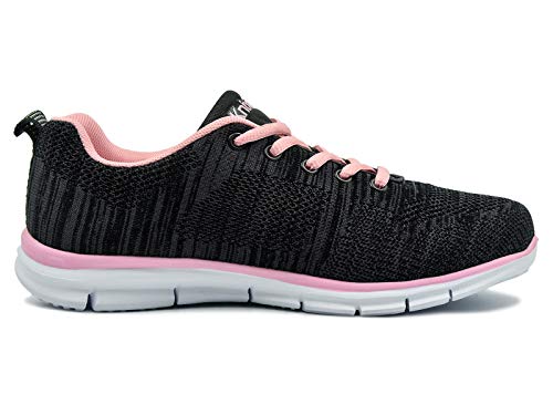 Knixmax-Zapatillas Deportivas para Mujer, Zapatillas de Running Fitness Sneakers Zapatos de Correr Aire Libre Deportes Casual Zapatillas Ligeras para Correr Transpirable, EU36 Negro Rose Knixmax-Zapatillas Deportivas para Mujer, Zapatillas de Running Fitness Sneakers Zapatos de Correr Aire Libre Deportes Casual Zapatillas Ligeras para Correr Transpirable, EU36 Negro Rose