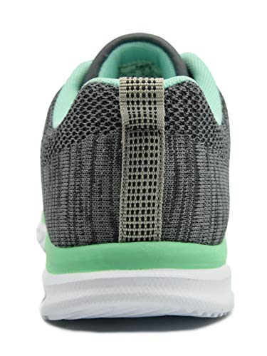 Knixmax-Zapatillas Deportivas para Mujer, Zapatillas de Running Fitness Sneakers Zapatos de Correr Aire Libre Deportes Casual Zapatillas Ligeras para Correr Transpirable, EU39 Gris Verde