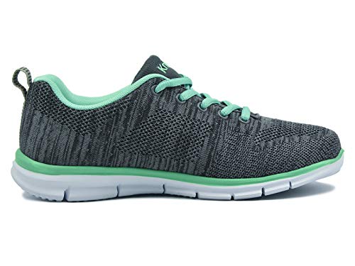 Knixmax-Zapatillas Deportivas para Mujer, Zapatillas de Running Fitness Sneakers Zapatos de Correr Aire Libre Deportes Casual Zapatillas Ligeras para Correr Transpirable, EU39 Gris Verde