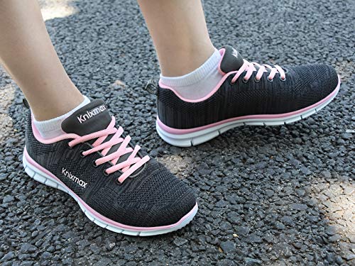 Knixmax-Zapatillas Deportivas para Mujer, Zapatillas de Running Fitness Sneakers Zapatos de Correr Aire Libre Deportes Casual Zapatillas Ligeras para Correr Transpirable, EU39 Negro Rose Knixmax-Zapatillas Deportivas para Mujer, Zapatillas de Running Fitness Sneakers Zapatos de Correr Aire Libre Deportes Casual Zapatillas Ligeras para Correr Transpirable, EU39 Negro Rose