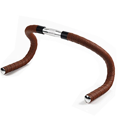 knowing 200cm Cuero de la PU Cinta de Manillar de Bicicleta, Bicicleta de Carretera con Cinta, Wrap con Bar Plugs, 2 Pcs (Brown) knowing 200cm Cuero de la PU Cinta de Manillar de Bicicleta, Bicicleta de Carretera con Cinta, Wrap con Bar Plugs, 2 Pcs (Brown)