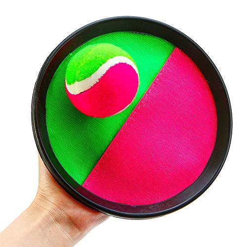 Knowing Lanzamiento Juguetes, Catch Paddle Game Set, 4 Paletas 2 Bolas, Juego Deportivo Paletas de Disco Toss Ball, con Bolsa Dealmacenamiento