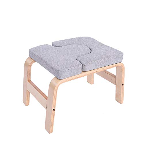 Knowled Silla De Inversión De Yoga - Almohadillas De Madera Y PU - Banco De Yoga para La Cabeza - Banco para Sirsasana & Taburete De Inversión para Familia, Gimnasio - Alivie La Fatiga Cosy Well Made