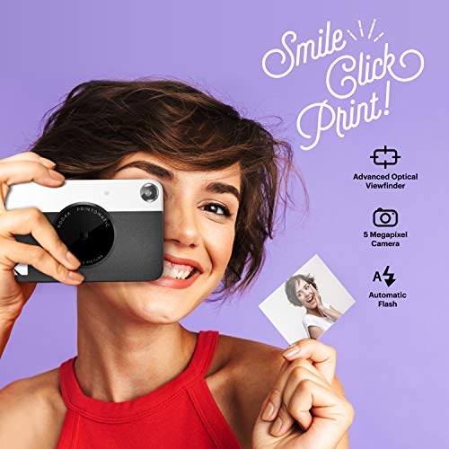 Kodak Printomatic - Cámara de impresión instantánea, imprime en Papel Zink 5 x 7.6 cm con respaldo adhesivo, negro Kodak Printomatic - Cámara de impresión instantánea, imprime en Papel Zink 5 x 7.6 cm con respaldo adhesivo, negro