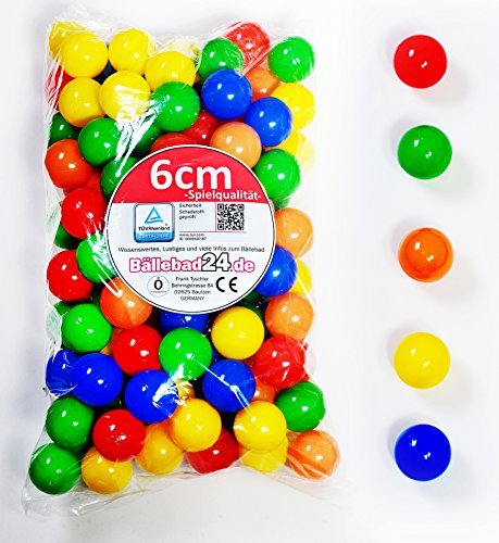 koenig-tom 500 Unidades de Bolas de 6 cm para niños, Pelotas de plástico sin plastificantes (Certificado TÜV = Pruebas continuas Desde 2012)