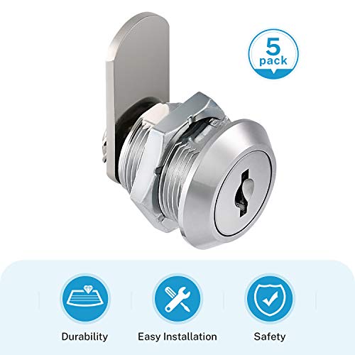 Kohree 5 pcs Cerradura para Buzón 16mm Cerradura Cilindro Con 10 Llaves, Cerradura para Taquilla, Cerradura para Cajón, Cerradura para Muebles, cerraduras de cilindro de armario, cilindro Cam Kohree 5 pcs Cerradura para Buzón 16mm Cerradura Cilindro Con 10 Llaves, Cerradura para Taquilla, Cerradura para Cajón, Cerradura para Muebles, cerraduras de cilindro de armario, cilindro Cam