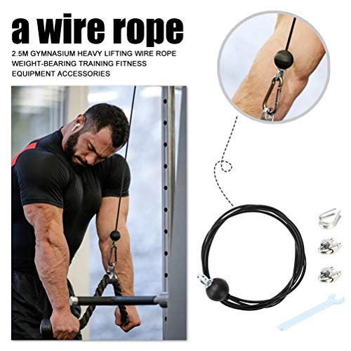 Kohyum Cable de alambre de acero de alto rendimiento, longitud ajustable, para polea de bricolaje, para uso doméstico Kohyum Cable de alambre de acero de alto rendimiento, longitud ajustable, para polea de bricolaje, para uso doméstico