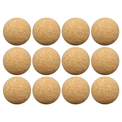 Kohyum Juego de 12 bolas de futbolín, bolas de corcho natural, muy silenciosas, de corcho natural, futbolín, futbolín Kohyum Juego de 12 bolas de futbolín, bolas de corcho natural, muy silenciosas, de corcho natural, futbolín, futbolín
