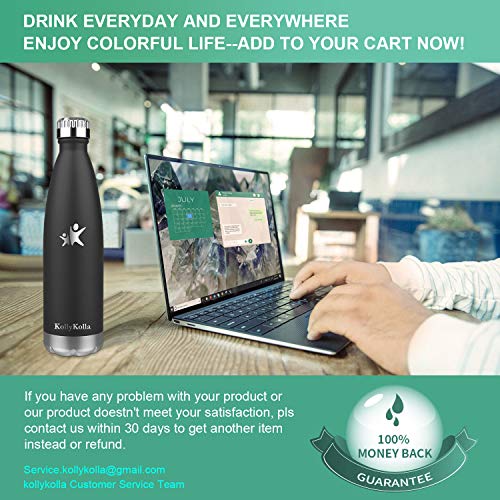 KollyKolla Botella de Agua Acero Inoxidable, Termo Sin BPA Ecológica, Botellas Termica Reutilizable Frascos Térmicos para Niños & Adultos, Deporte, Oficina, Yoga, Ciclismo, (350ml Azul Medio) KollyKolla Botella de Agua Acero Inoxidable, Termo Sin BPA Ecológica, Botellas Termica Reutilizable Frascos Térmicos para Niños & Adultos, Deporte, Oficina, Yoga, Ciclismo, (350ml Azul Medio)