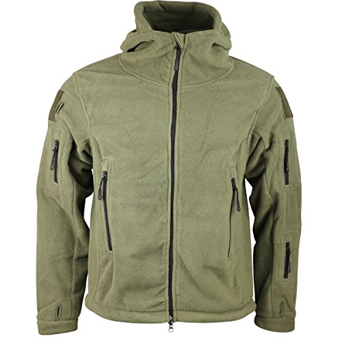 Kombat UK táctico Recon de Forro Polar Sudadera con Capucha para Hombre, Verde Oliva, Medium Kombat UK táctico Recon de Forro Polar Sudadera con Capucha para Hombre, Verde Oliva, Medium