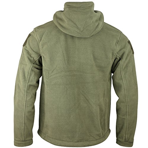 Kombat UK táctico Recon de Forro Polar Sudadera con Capucha para Hombre, Verde Oliva, Medium Kombat UK táctico Recon de Forro Polar Sudadera con Capucha para Hombre, Verde Oliva, Medium