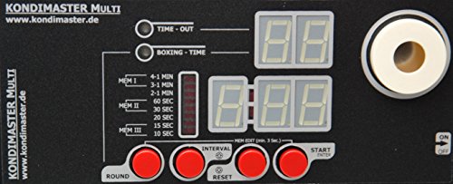Kondimaster Boxing Timer Multi Boxing Timer/Interval Timer (electr.) with Display and Buzzer Kondimaster Boxing Timer Multi Boxing Timer/Interval Timer (electr.) with Display and Buzzer