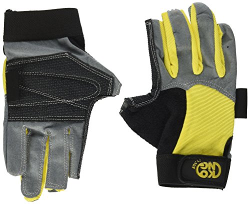 Kong Alex, Gloves, Gris/Negro/Amarillo, L