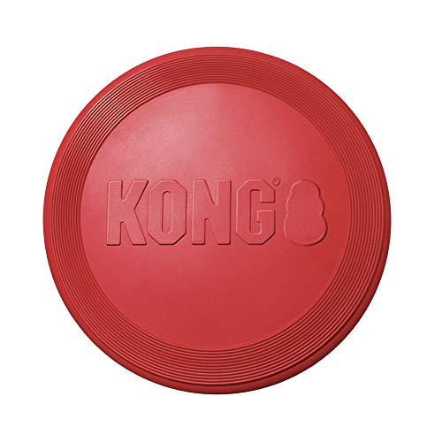 KONG - Flyer - Frisbee de Caucho Resistente - para Perros Pequeños