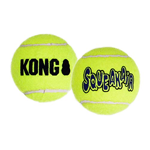 KONG - Squeakair Balls - Pelotas de Tenis sonoras Que respetan Sus Dientes - para Perros de Raza Mini (Pack de 3) KONG - Squeakair Balls - Pelotas de Tenis sonoras Que respetan Sus Dientes - para Perros de Raza Mini (Pack de 3)