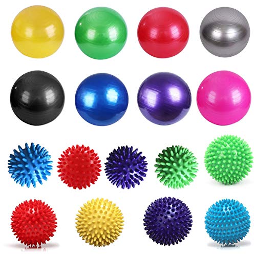 Kongqiabona-UK Bola de Yoga Pilates Bola de Masaje A Prueba de Explosiones PVC Fitball Estable Entrenamiento Deportivo Gimnasio Bola a Prueba de Explosiones