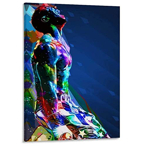 Kongqte Póster De Boxeador Póster De Rugido De Boxeador Pintura Decorativa Lienzo Arte De La Pared Carteles De Sala De Estar Pintura De Dormitorio -20X30 Pulgadas Sin Marco (50X75Cm）