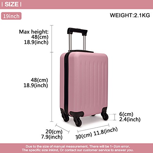 Kono ABS Maleta Pequeña Equipaje de Mano Cabina rígida Ligera con 4 Ruedas 48x30x20cm Kono ABS Maleta Pequeña Equipaje de Mano Cabina rígida Ligera con 4 Ruedas 48x30x20cm