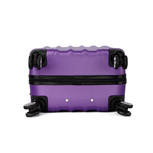 Kono Maleta de ABS de 28 Pulgadas con Esculpido en Forma Vertical,4 Ruedas (94L Grande,Morado) Kono Maleta de ABS de 28 Pulgadas con Esculpido en Forma Vertical,4 Ruedas (94L Grande,Morado)