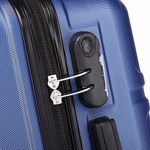 Kono Maleta de Cabina de ABS de 20 Pulgadas con Diseño Esculpido en Horizontal,4 Ruedas,55x40x22cm(Azul Marino) Kono Maleta de Cabina de ABS de 20 Pulgadas con Diseño Esculpido en Horizontal,4 Ruedas,55x40x22cm(Azul Marino)