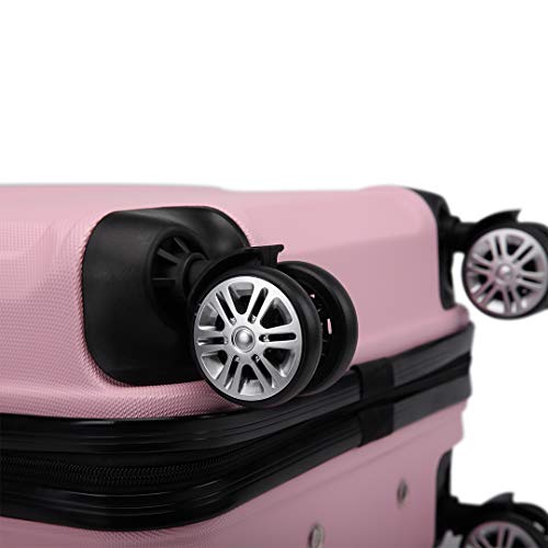Kono Maleta de Cabina de ABS de 20 Pulgadas con Diseño Esculpido en Horizontal,4 Ruedas,55x40x22cm(Rosa) Kono Maleta de Cabina de ABS de 20 Pulgadas con Diseño Esculpido en Horizontal,4 Ruedas,55x40x22cm(Rosa)