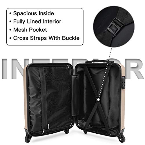 Kono Maletas de Viaje Cabina 55 x 38 x 20 cm 4 Ruedas Rígida Ligera ABS Kono Maletas de Viaje Cabina 55 x 38 x 20 cm 4 Ruedas Rígida Ligera ABS